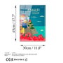 Wallity Cuadro Decorativo de Vidrio Templado Multicolor 30 x 45 cm